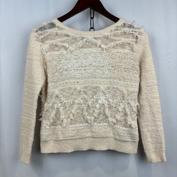 Anthropologie MOTH Bramble Textured Fringe Alpaca Sweater - Picture 1 of 9